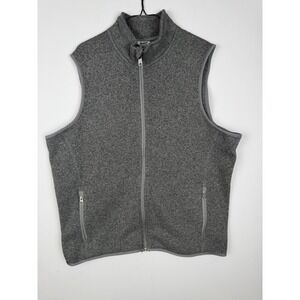 Duluth Trading Co Sweater Fleece‎ Zip Up Vest Mens XL Gray Relaxed Fit Casual